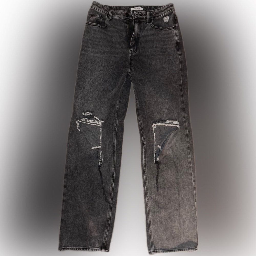 Dark Wash Grey PacSun Baggy Jeans